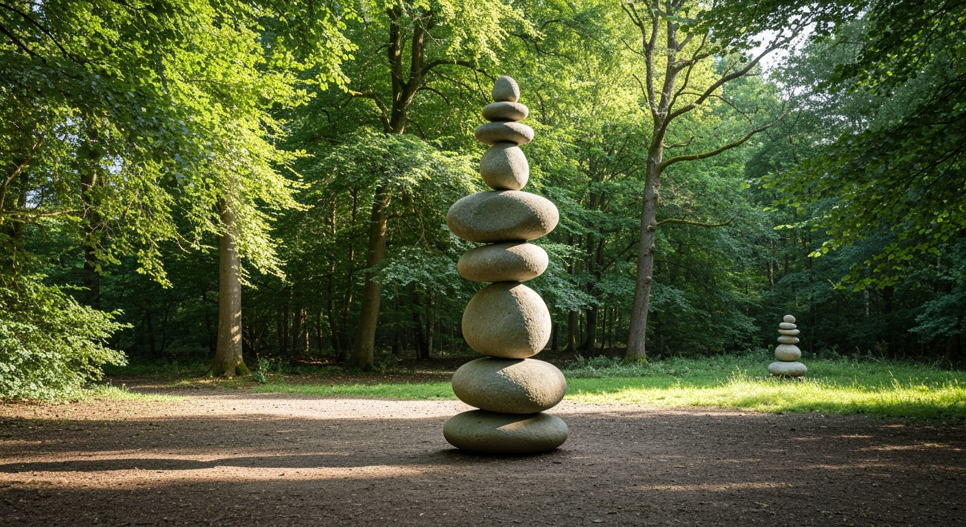 Balanced stacked stones